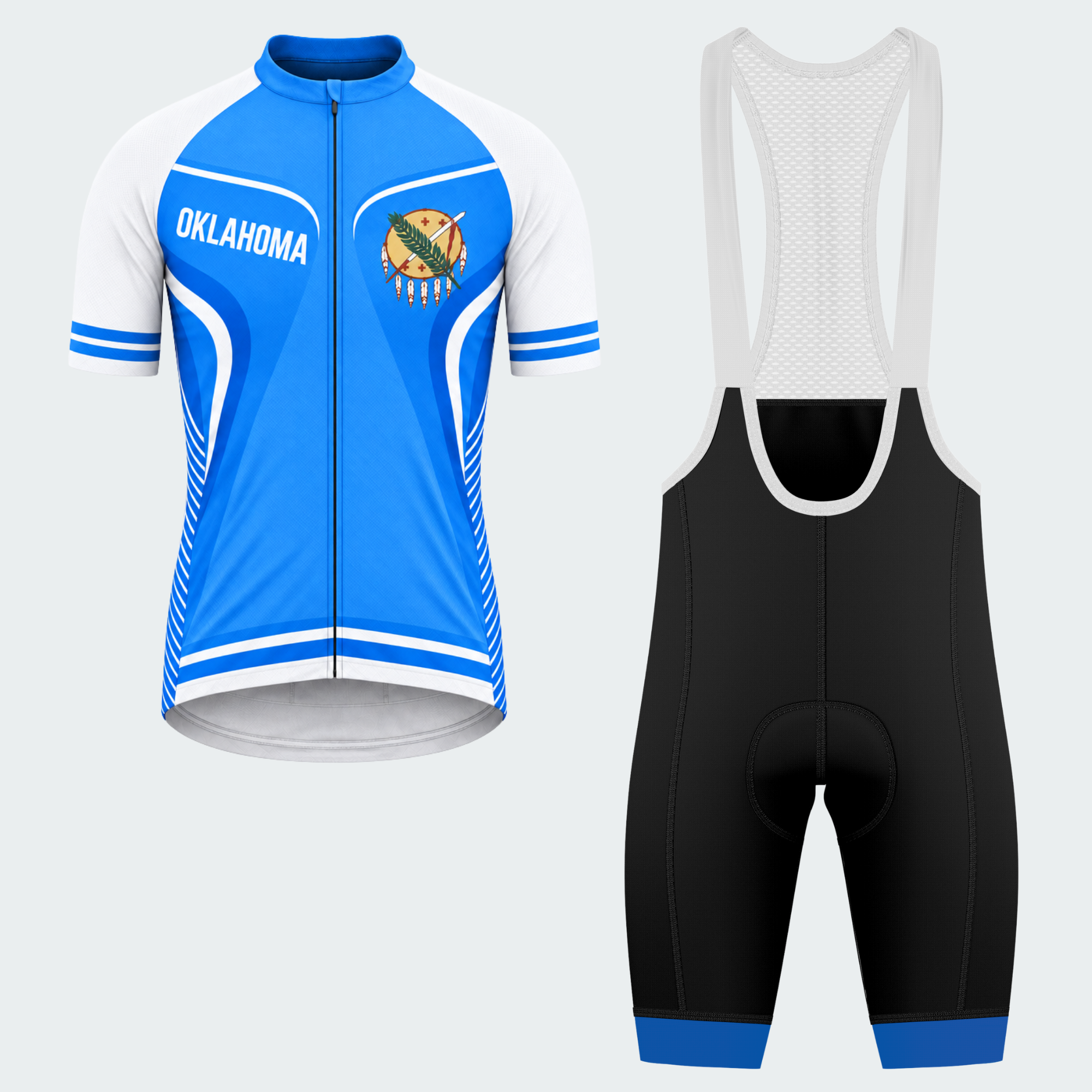 Men's Personalized Oklahoma Peace Shield Cycling Jersey & Kit — short sleeve bib shorts kit — featured image