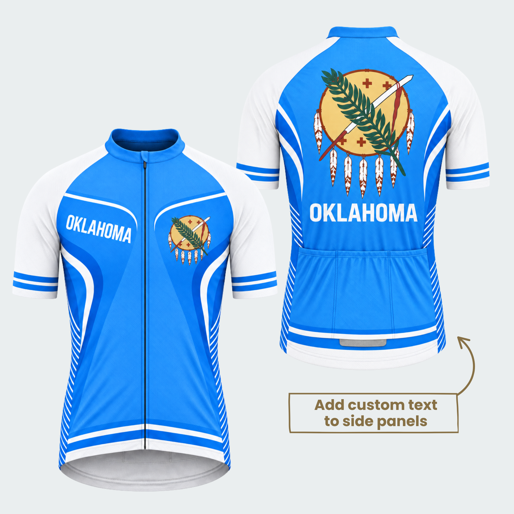 Men's Personalized Oklahoma Peace Shield Cycling Jersey & Kit — short sleeve jersey — featured image