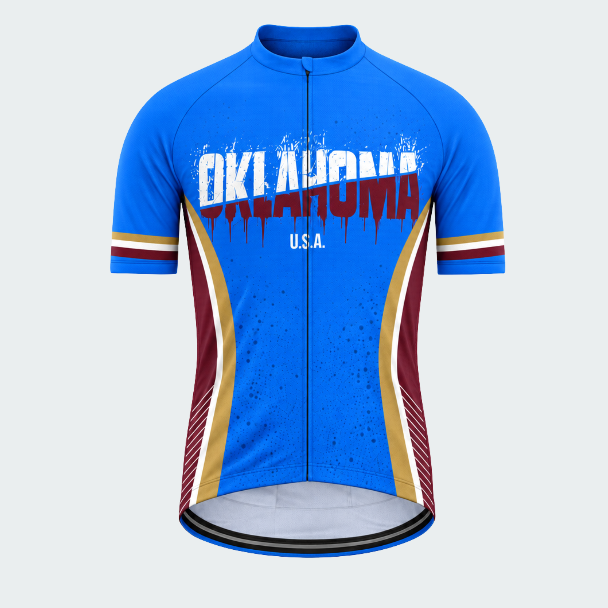 Men's Personalized Oklahoma Bold Stamp Cycling Jersey & Kit — short sleeve jersey — image 02