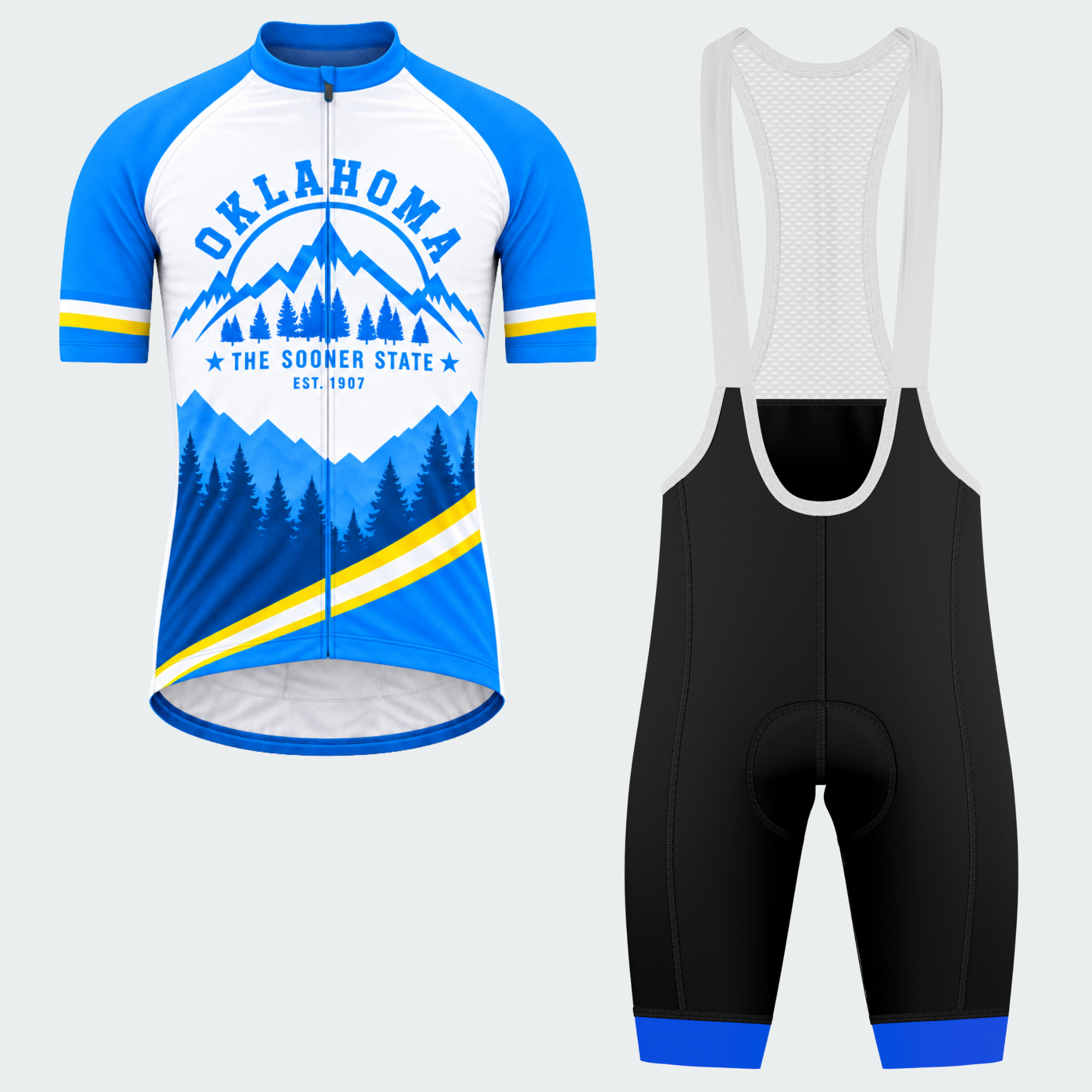 Men's Personalized Oklahoma Forest & Peaks Cycling Jersey & Kit — short sleeve bib shorts kit — featured image
