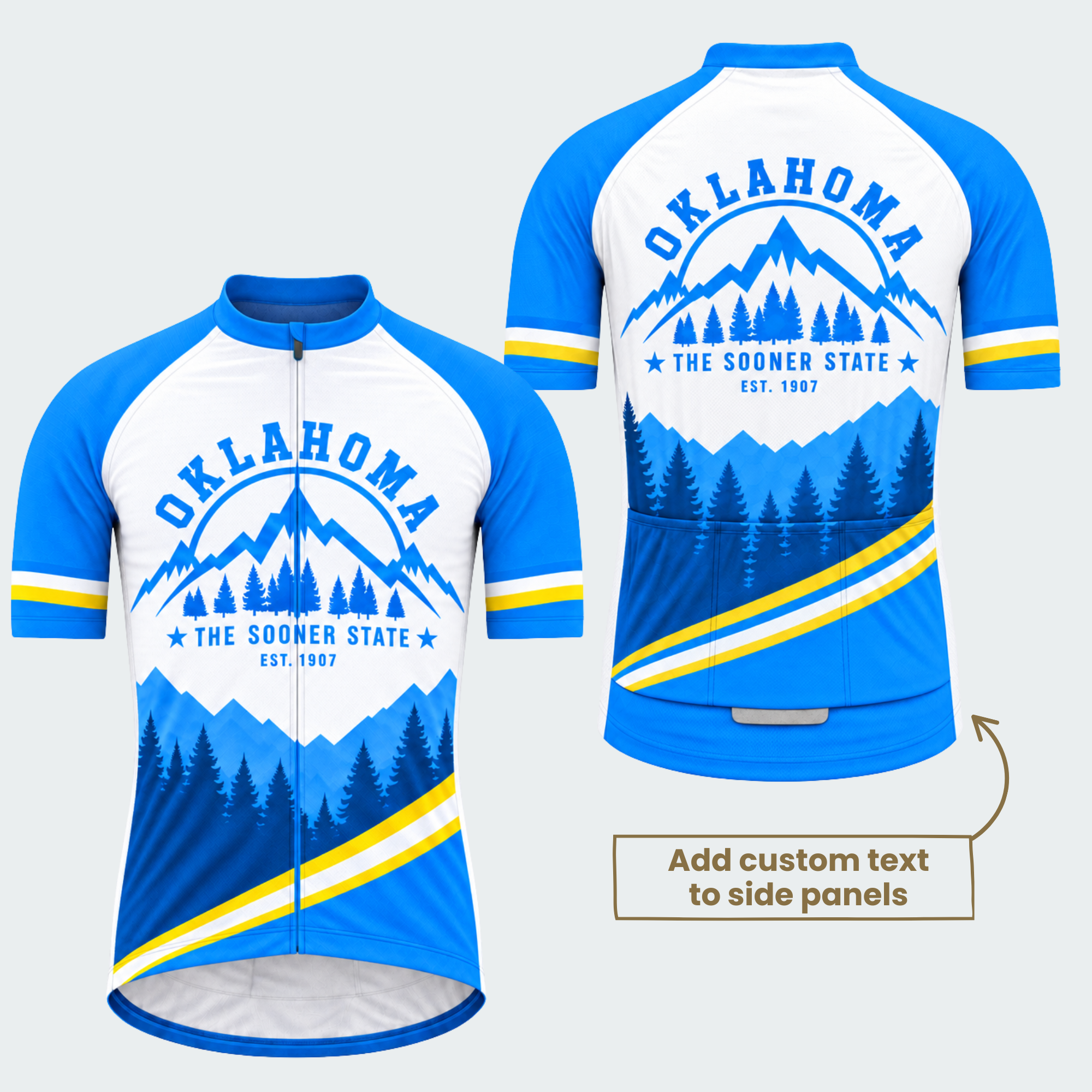 Men's Personalized Oklahoma Forest & Peaks Cycling Jersey & Kit — short sleeve jersey — featured image
