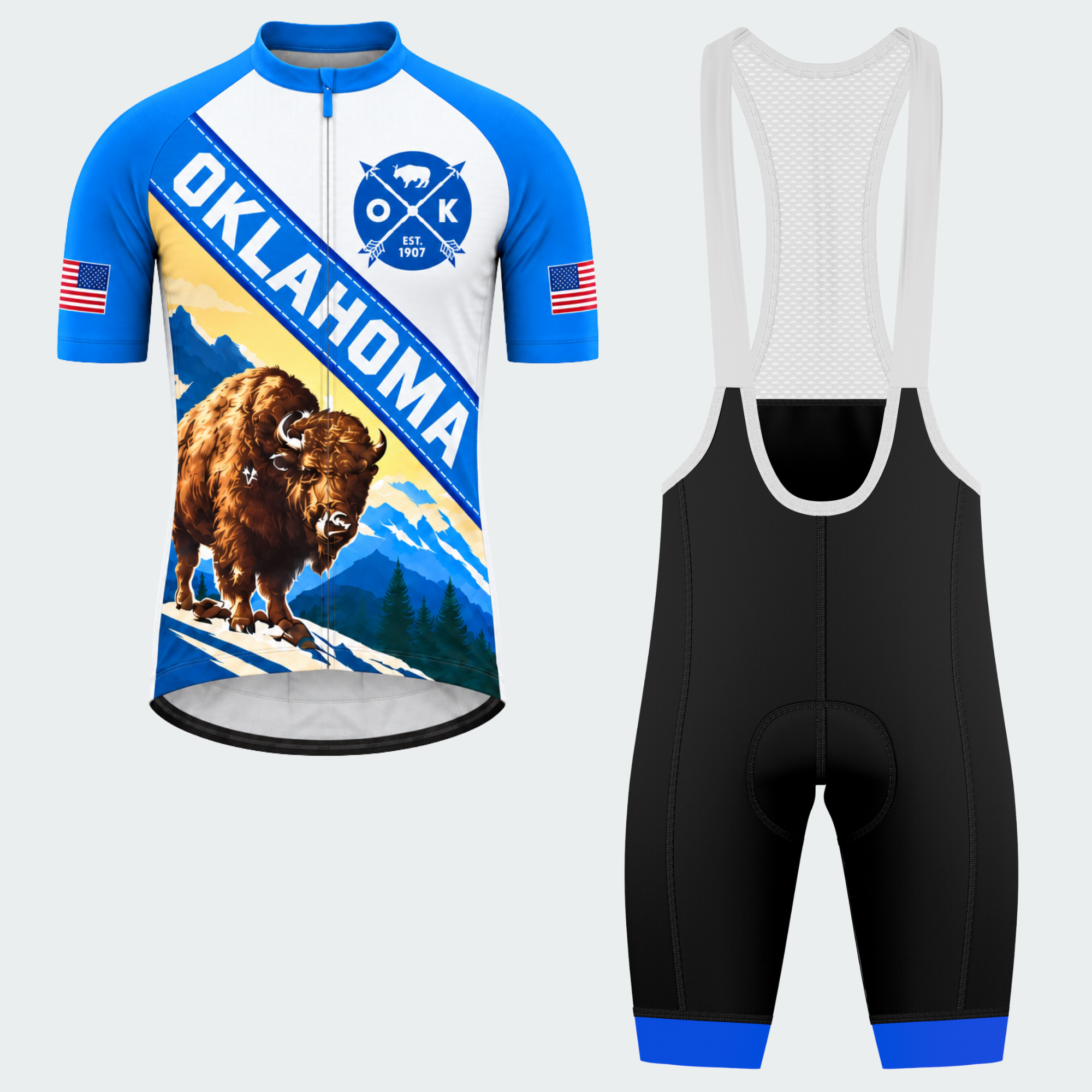Men's Personalized Oklahoma Buffalo Summit Cycling Jersey & Kit — short sleeve bib shorts kit — featured image