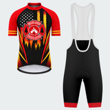 Men's Personalized Wildland Firefighter Flame Shield Cycling Jersey & Kit — short sleeve bib shorts kit — featured image