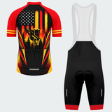Men's Personalized Wildland Firefighter Flame Shield Cycling Jersey & Kit — short sleeve bib shorts kit — image 02