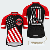 Men's Personalized Wildland Firefighter Stars & Trees Cycling Jersey & Kit — short sleeve jersey — featured image