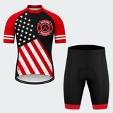 Men's Personalized Wildland Firefighter Stars & Trees Cycling Jersey & Kit — short sleeve shorts kit — featured image