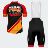 Men's Personalized Wildland Firefighter Skyline Cycling Jersey & Kit — short sleeve bib shorts kit — image 02