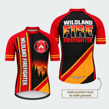 Men's Personalized Wildland Firefighter Skyline Cycling Jersey & Kit — short sleeve jersey — featured image