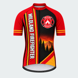 Men's Personalized Wildland Firefighter Skyline Cycling Jersey & Kit — short sleeve jersey — image 02