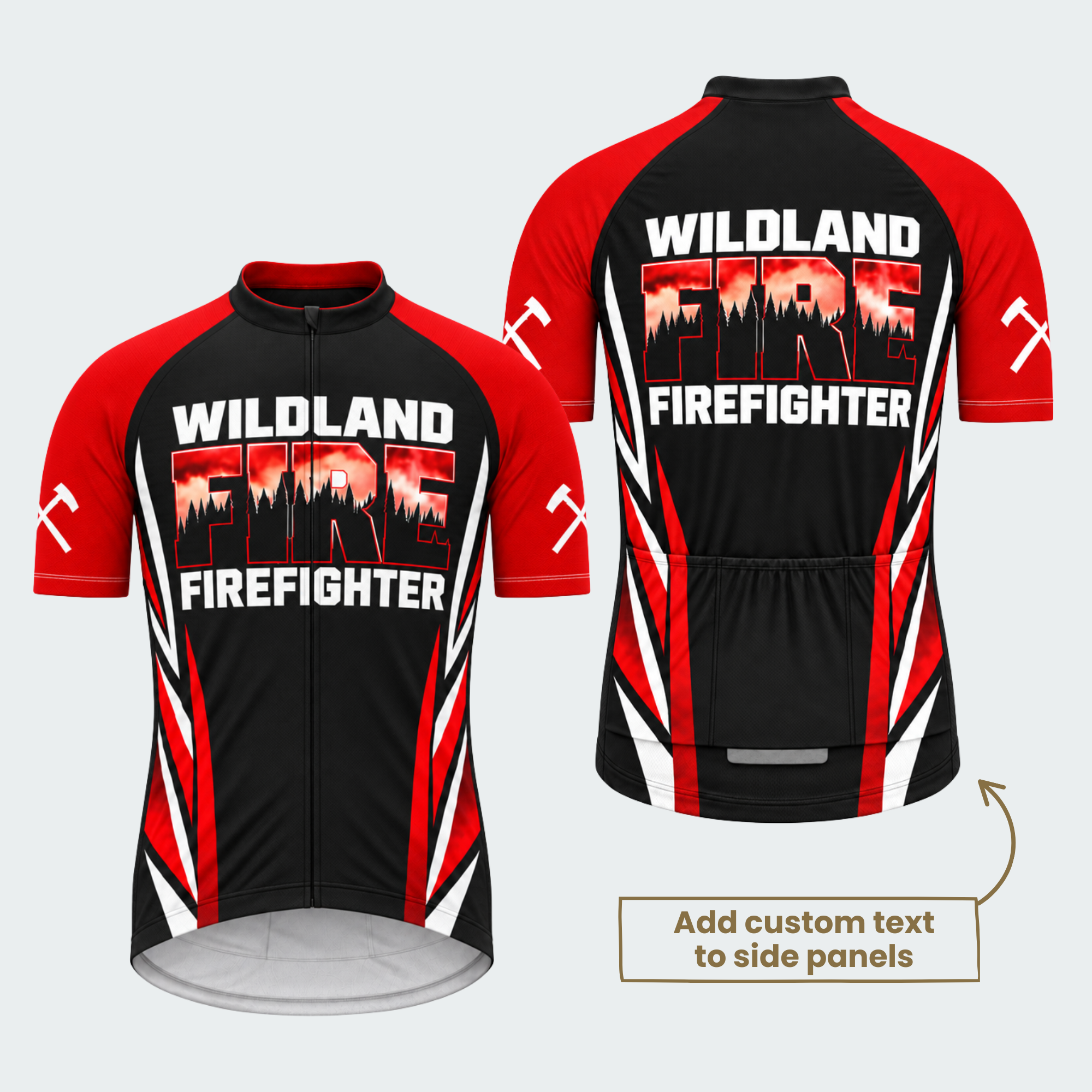 Men's Personalized Wildland Firefighter Blaze Cycling Jersey & Kit — short sleeve jersey — featured image