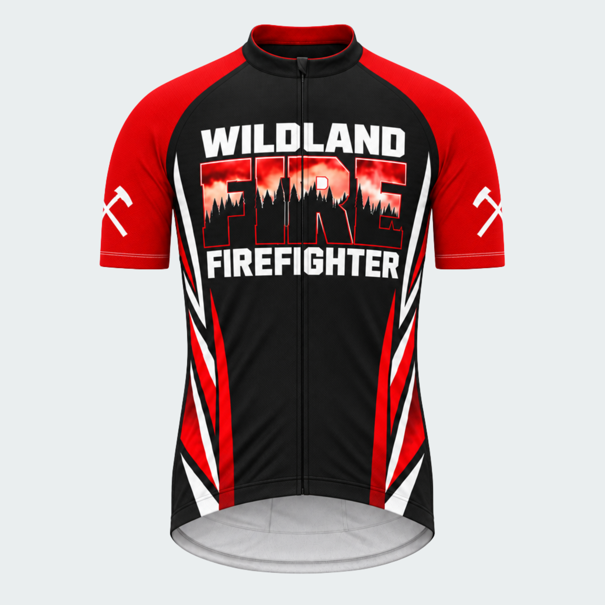 Men's Personalized Wildland Firefighter Blaze Cycling Jersey & Kit — short sleeve jersey — image 02