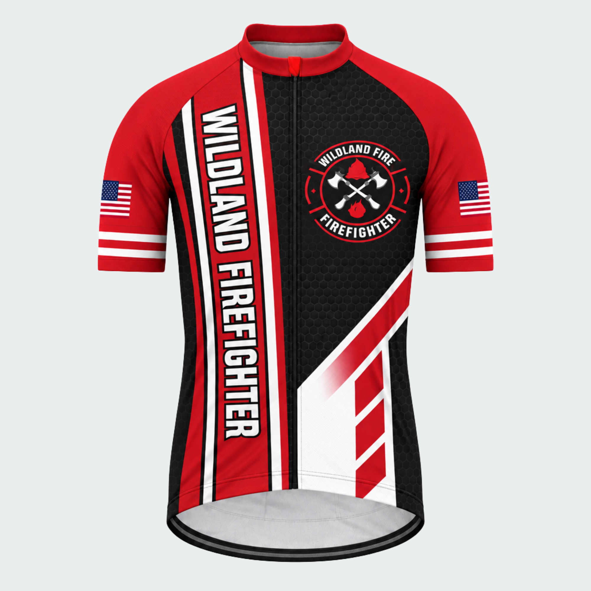 Men's Personalized Wildland Firefighter Timber Ridge Cycling Jersey & Kit — short sleeve jersey — image 02