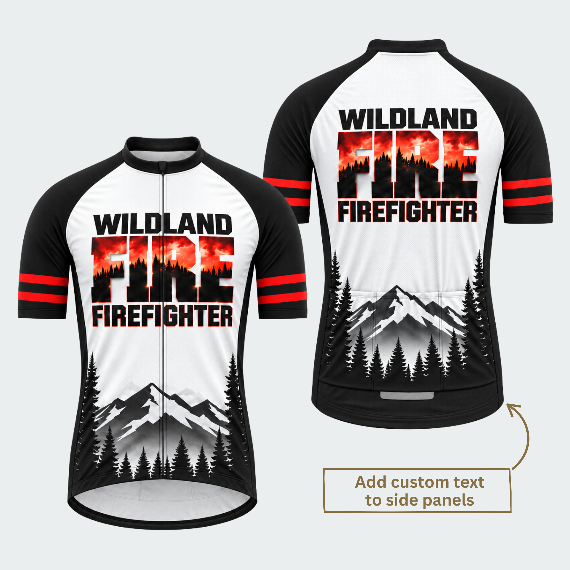 Men's Personalized Wildland Firefighter Ember Ridge Cycling Jersey & Kit — short sleeve jersey — featured image