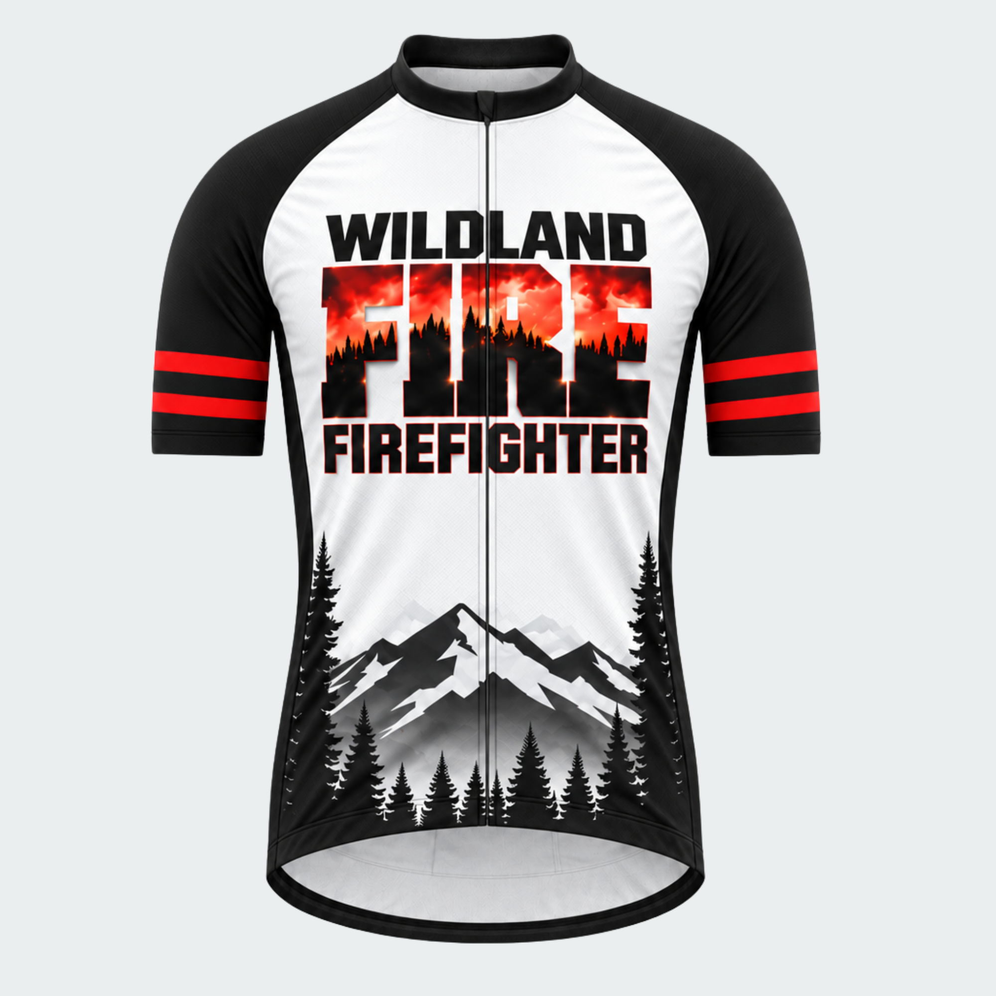Men's Personalized Wildland Firefighter Ember Ridge Cycling Jersey & Kit — short sleeve jersey — image 02
