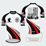 Men's Personalized Wildland Firefighter Forest Flag Cycling Jersey & Kit — short sleeve jersey — featured image
