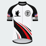 Men's Personalized Wildland Firefighter Forest Flag Cycling Jersey & Kit — short sleeve jersey — image 02