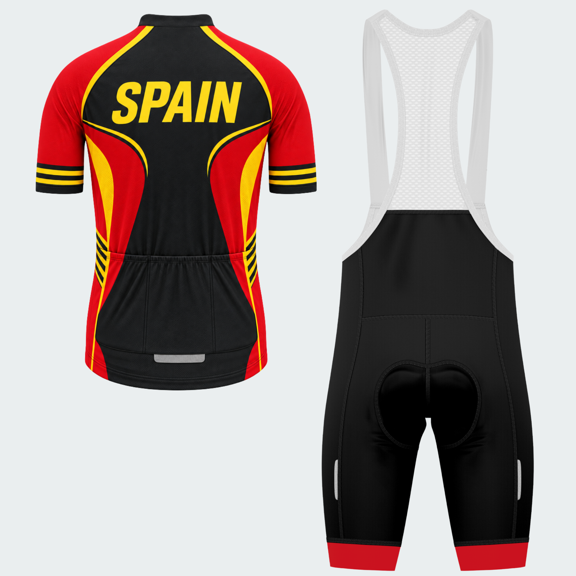 Men's Personalized Spain Coat of Arms Cycling Jersey & Kit — short sleeve bib shorts kit — image 02