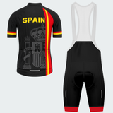 Men's Personalized Spain Crown & Stripes Cycling Jersey & Kit — short sleeve bib shorts kit — image 02