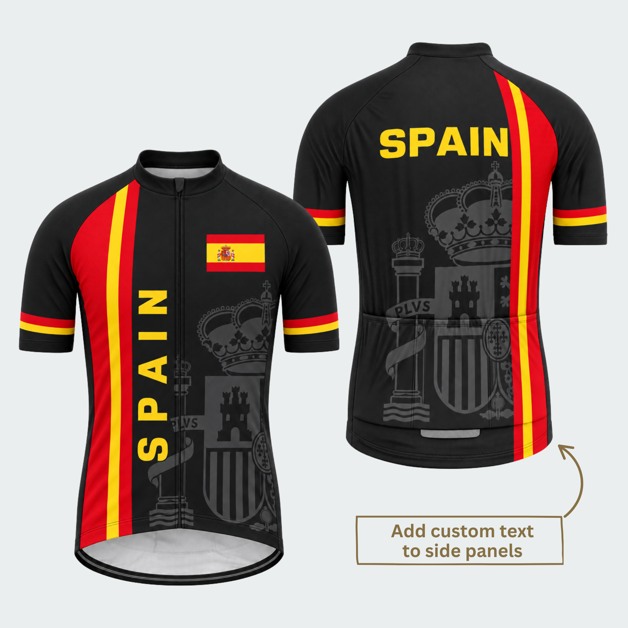 Men's Personalized Spain Crown & Stripes Cycling Jersey & Kit — short sleeve jersey — featured image