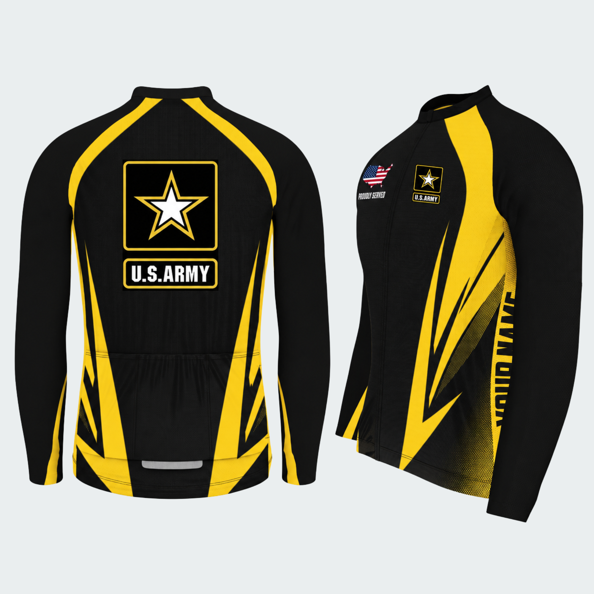 Men’s Personalized U.S. Army Proudly Served Star Cycling Jersey & Kit
