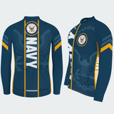 Men Personalized U.S. Navy Emblem Pride Cycling Jersey & Kit — long sleeve cycling kit — featured image
