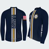 Men Personalized U.S. Navy Anchor Stripes Cycling Jersey & Kit — long sleeve cycling kit — featured image