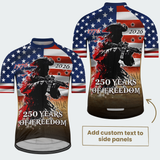 Men’s 250 Years of Freedom Soldier Patriotic Regular Fit Cycling Jersey