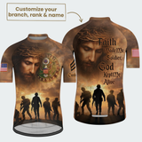 Men’s Faith Made Me a Soldier Custom Military Regular Fit Cycling Jersey