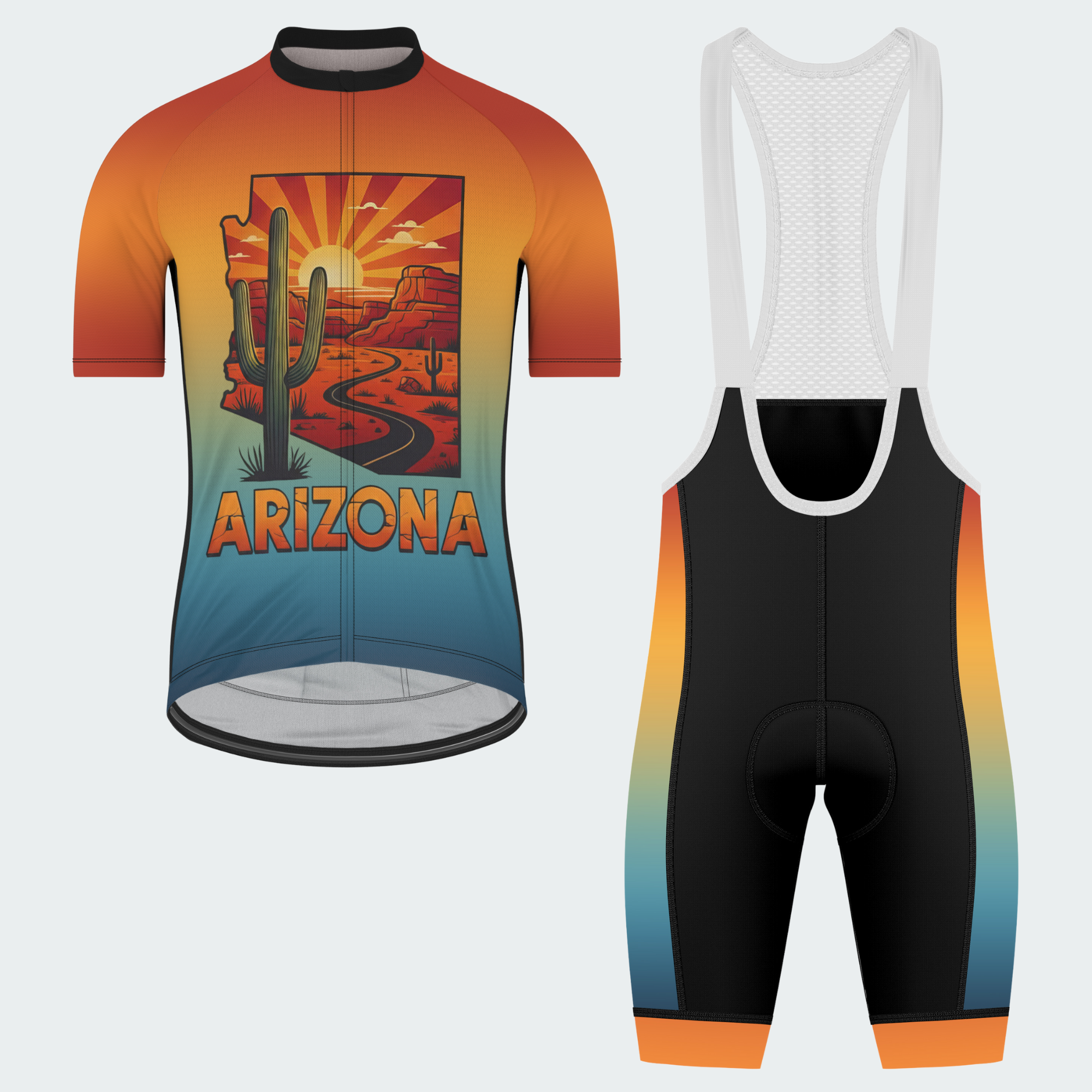 Men's Arizona State Outline Regular Fit Cycling Kit