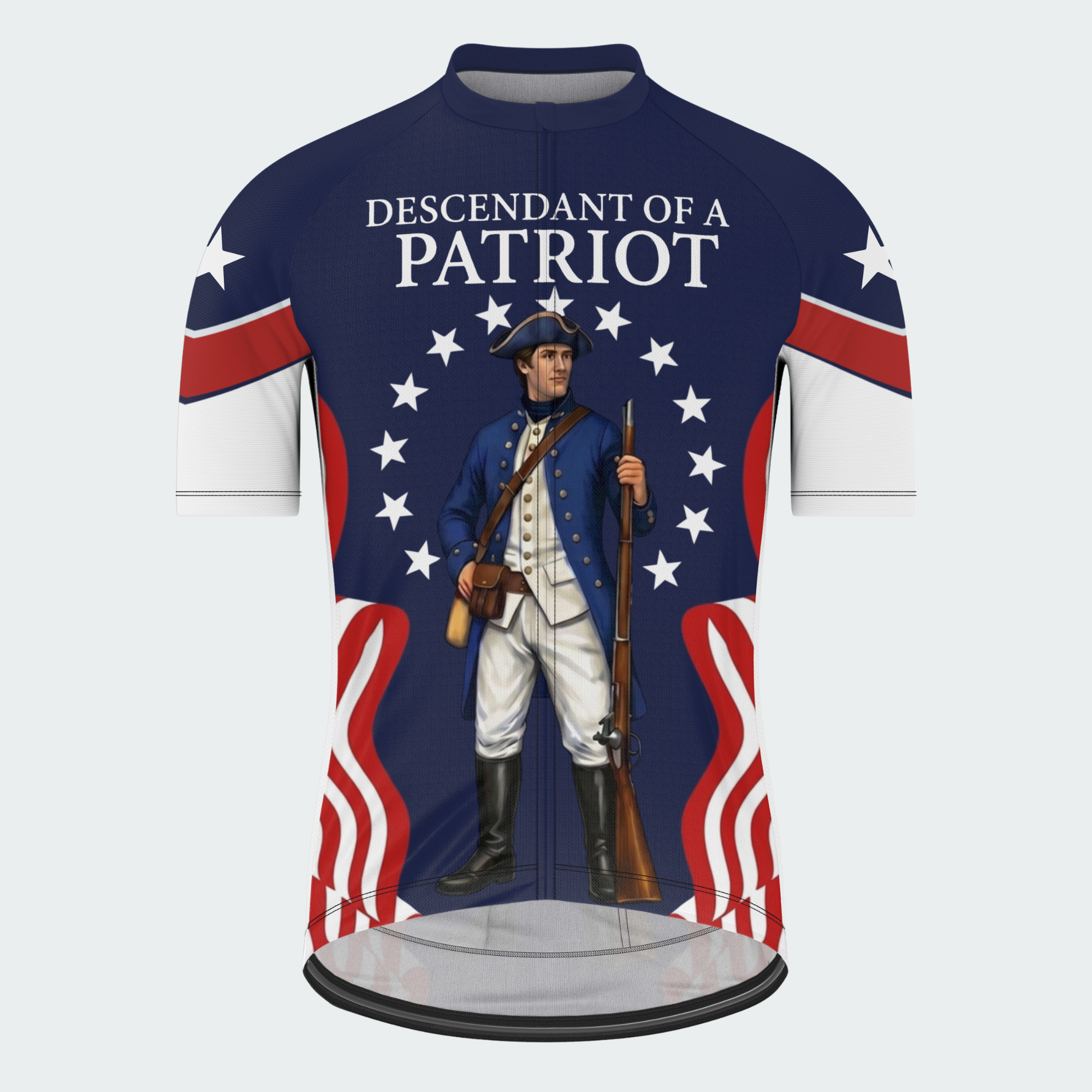Men’s Descendant of a Patriot Personalized Cycling Jersey & Kit