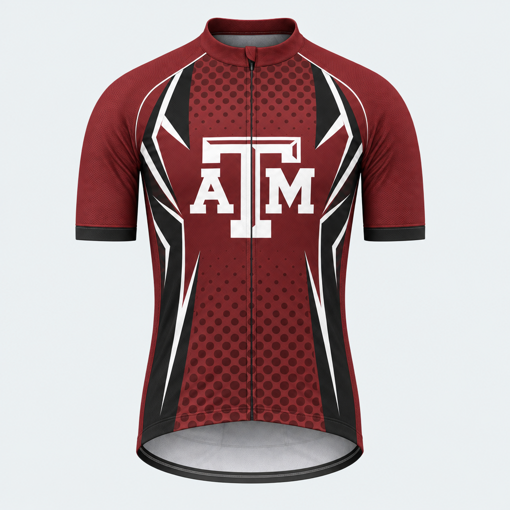 Men's Personalized Short Sleeve Cycling Jersey – Alumni Texas A&M Pride - Front