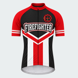Men's Personalized Short Sleeve Cycling Jersey – US Firefighter Department Pride - Front