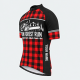 Men's Personalized Short Sleeve Cycling Jersey – Timber Run Lumberjack - Front 45°