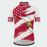 Men's Personalized Short Sleeve Cycling Jersey – Florida State Seal - Front