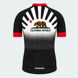 Men's Personalized Short Sleeve Cycling Jersey – California Republic Sunburst - Back