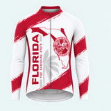 Men's Personalized Long Sleeve Cycling Jersey – Florida Shoreline Seal - Front
