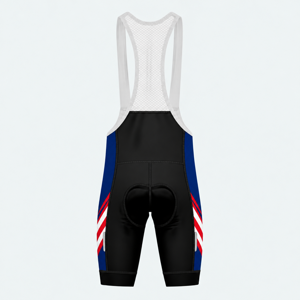Men's US Patriotic Eagle Pride Cycling Bib Shorts - Back
