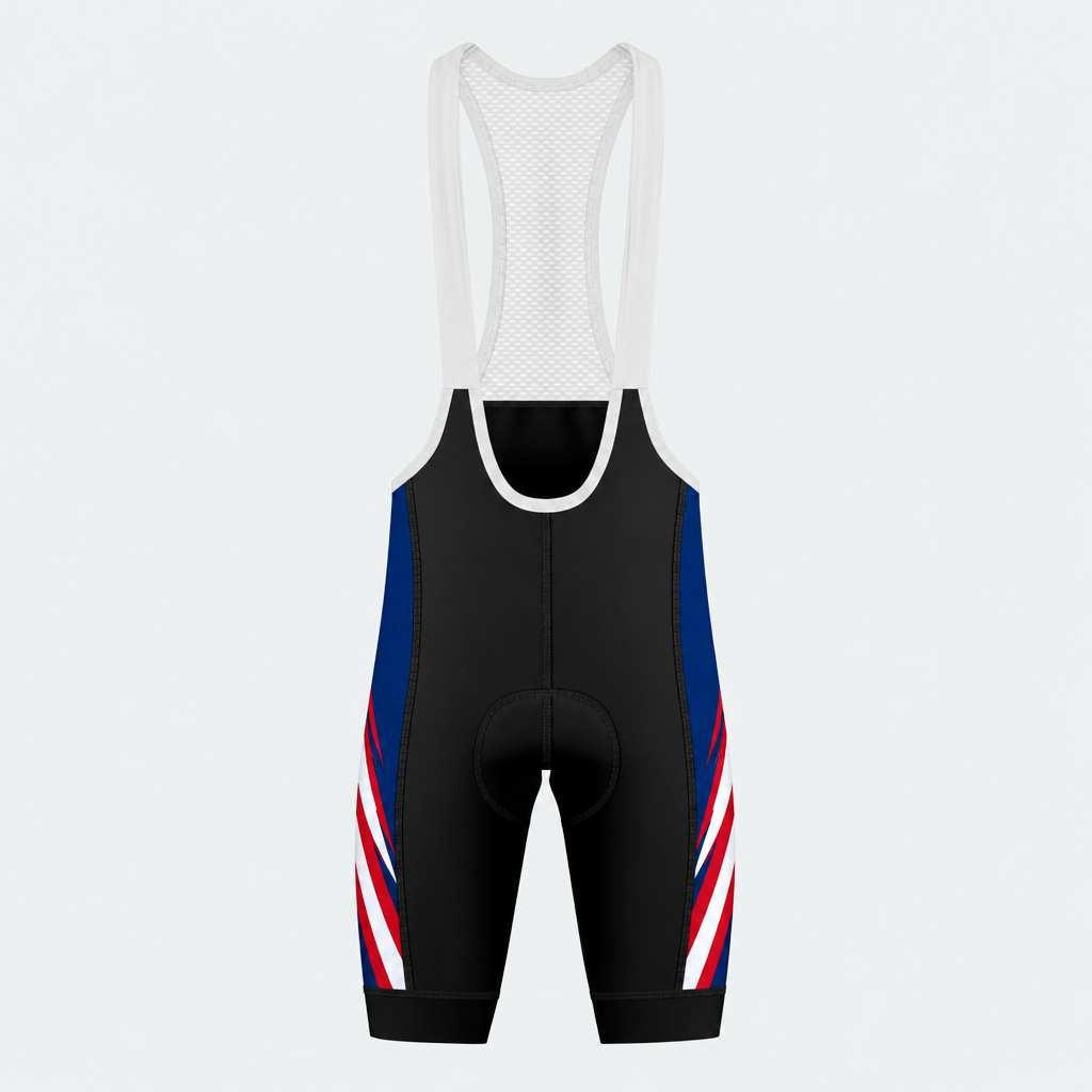 Men's US Patriotic Eagle Pride Cycling Bib Shorts - Front
