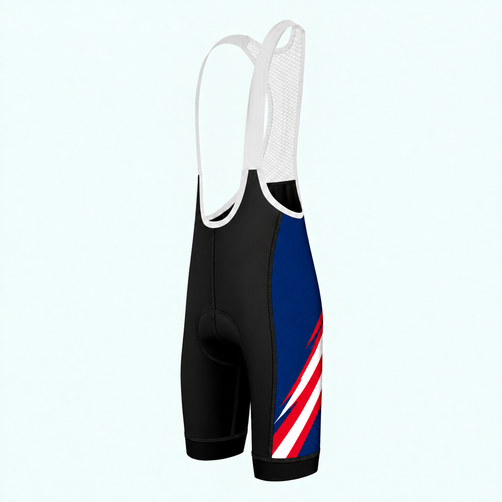 Men's US Patriotic Eagle Pride Cycling Bib Shorts - Side