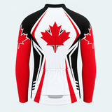 Men's Personalized Long Sleeve Cycling Jersey – Northern Maple Leaf - Back