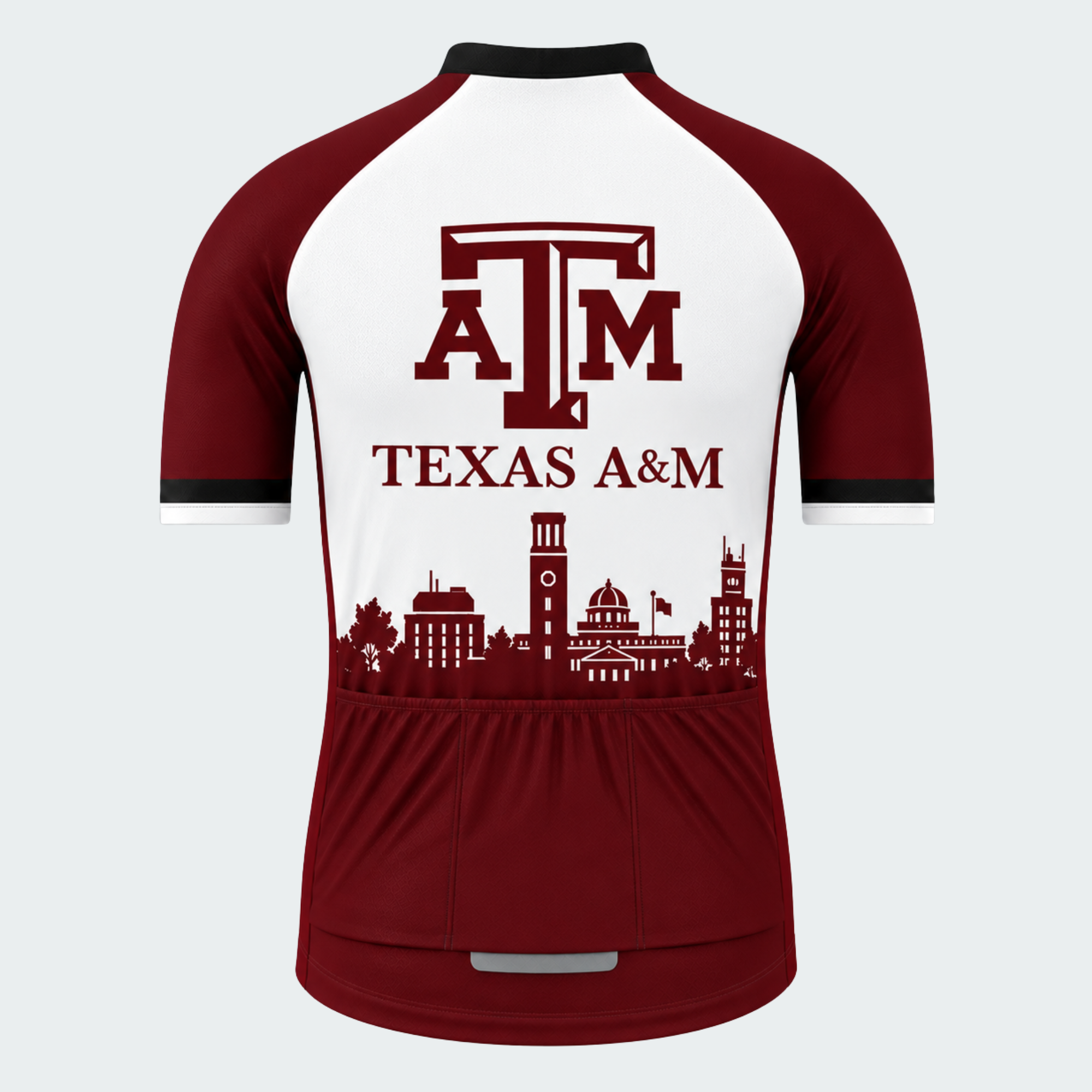 Men's Personalized Short Sleeve Cycling Jersey – Texas A&M Pride - Back