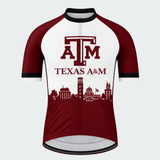 Men's Personalized Short Sleeve Cycling Jersey – Texas A&M Pride - Front
