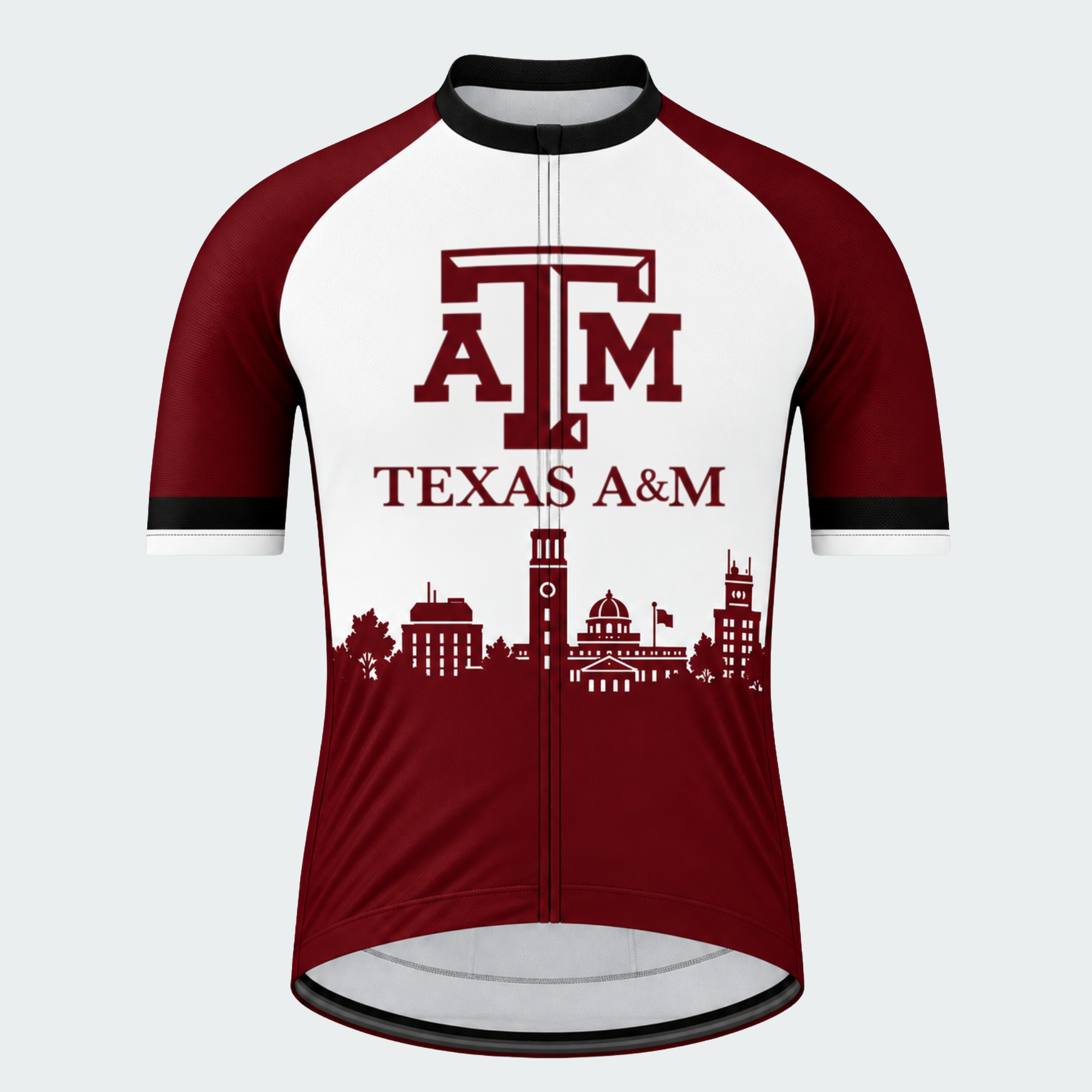 Men's Personalized Short Sleeve Cycling Jersey – Texas A&M Pride - Front