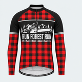 Men's Personalized Long Sleeve Cycling Jersey – Timber Run Lumberjack - Front