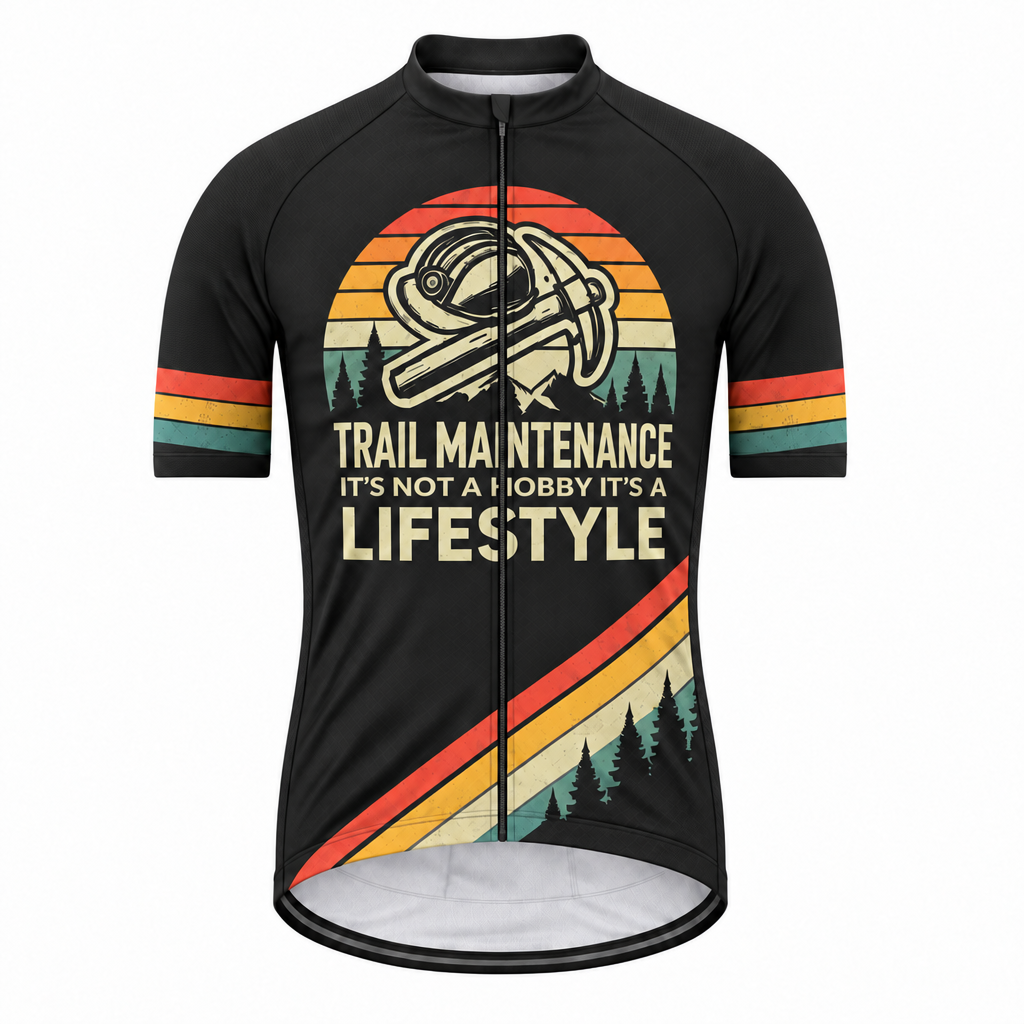 Men's Trail Maintenance Lifestyle Cycling Jersey - Front