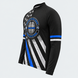 Men's Personalized Long Sleeve Cycling Jersey – Police Retired With Honor - Side