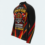 Men's Personalized Long Sleeve Cycling Jersey – US Firefighter My Memories Will Remain - Side