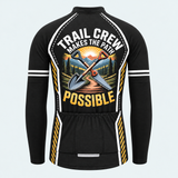 Men's Personalized Long Sleeve Cycling Jersey – Trail Crew Makes the Path Possible - Back