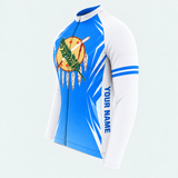 Men's Personalized Long Sleeve Cycling Jersey – Oklahoma Shield Emblem - Side