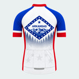 Men's Personalized Short Sleeve Cycling Jersey – Arkansas Peaks & Stars - Back